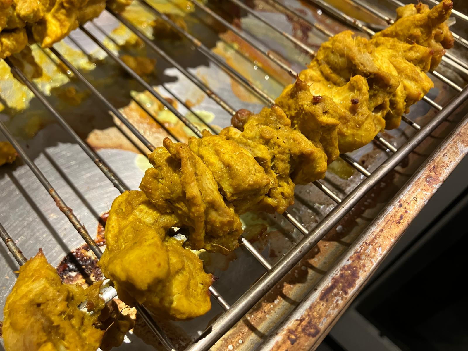 Chicken tikka skewers 